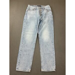 Aéropostale Mom Jeans Womens 4 Blue Light Wash High Rise Button Fly Denim